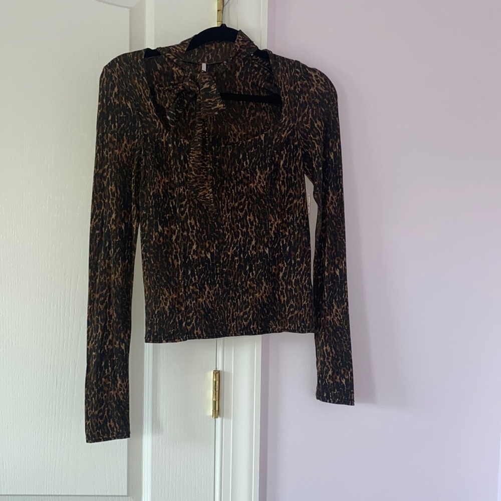 Free People Cheetah Top